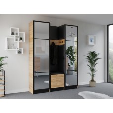 Priekšnama komplekts Eden 12 ozols craft/melna eco āda